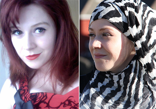 Клэр Эванс (Claire Evans) приняла ислам в июле прошлого года после разрыва с парнем.