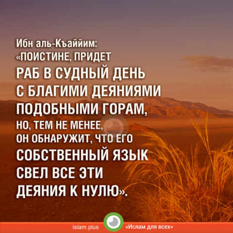 «Придет раб в Судный День с благими деяниями подобными горам...»