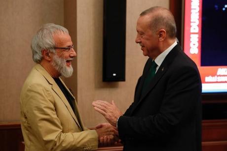Recep Tayyip Erdogan (R) shakes hands with British singer-songwriter Yusuf Islam, formerly known as Cat Stevens (L), on 31 October 2019 Recep Tayyip Erdogan (R) shakes hands with British singer-songwriter Yusuf Islam, formerly known as Cat Stevens (L), on 31 October 2019