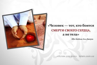 Человек - тот, кто боится смерти своего сердца, а не тела