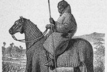 Изображение воина побывавшем в Багирми в 1823 г.